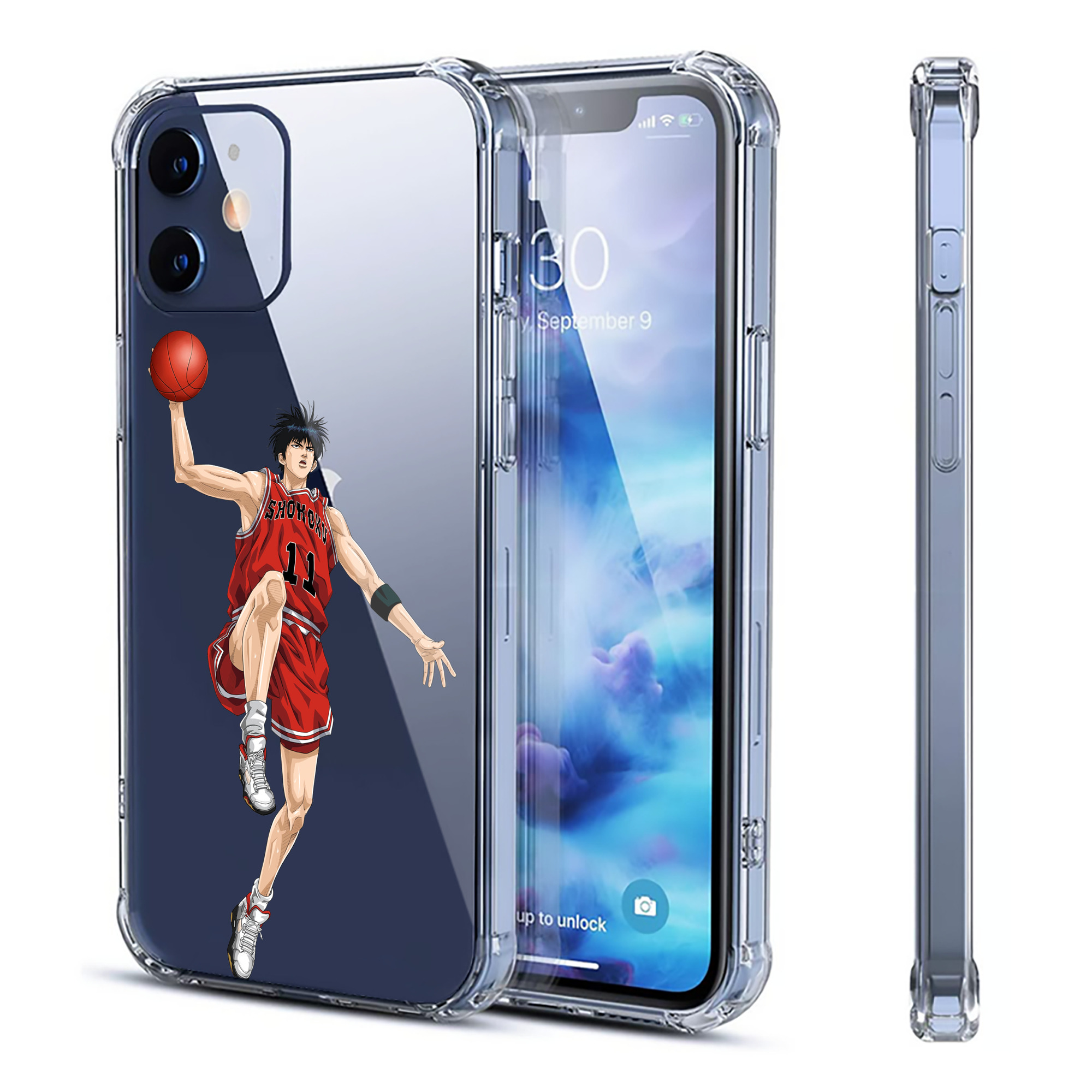 （画像用） SLAM DUNK／スラムダンク 【iPhone 12シリーズ対応】透明スマホケース（クリアソフトケース）